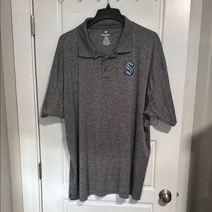 Fanatics Seattle Kraken Men's Gray Polo Shirt